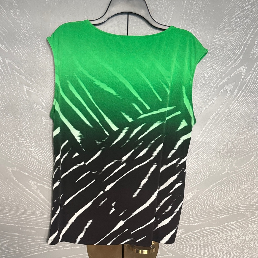 Calvin Klein Vibrant Green and Black Zebra Tank Top - Picture 3 of 3